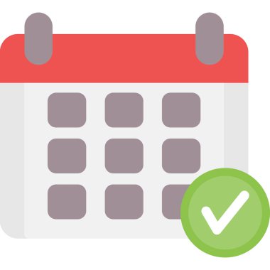 Takvim simgesi vektör illüstrasyonu