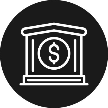 Para simgesinin vektör illüstrasyonu