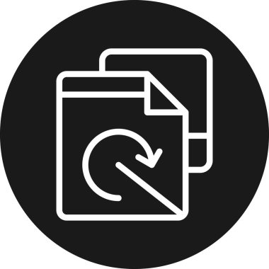 belge indirme vektörü glyph düz simgesi