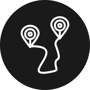 Vektör konumu simge illüstrasyonu