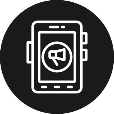 cep telefonu vektör simgesi, basit illüstrasyon tasarımı