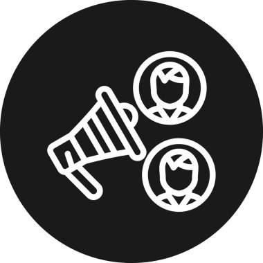 Megafon ikonu vektör illüstrasyonu