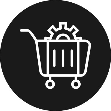 Oklu alışveriş arabası, basit tasarım