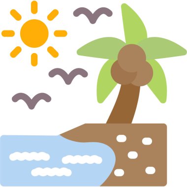 Palmiye ağacı. Web simgesi basit illüstrasyon