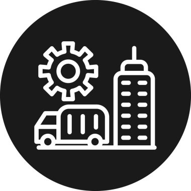 Vektör illüstrasyonu, araba simgesi