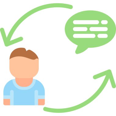 Konuş. Web simgesi basit illüstrasyon