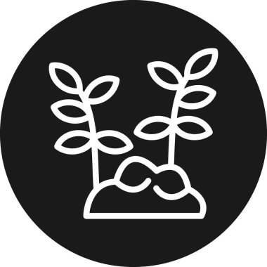 Bitki simgesinin vektör illüstrasyonu