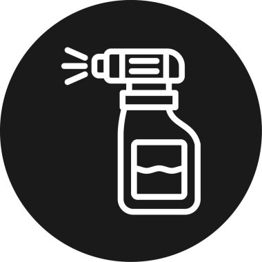 Beyaz arka planda izole edilmiş basit bir şekilde bir şişe likit ikon. cilt sembolü