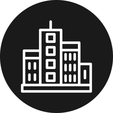 Bina. Web simgesi basit tasarım
