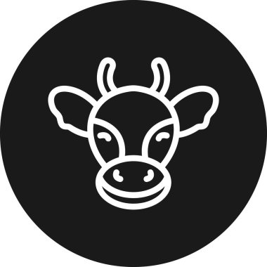 inek simgesi vektör illüstrasyonu