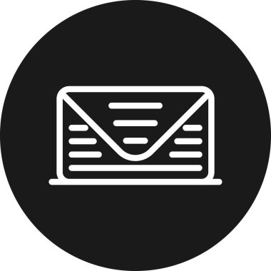 e- posta harfi simgesi, basit vektör illüstrasyonu