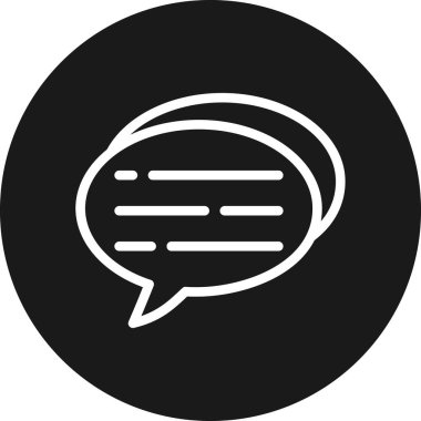 Sohbet ileti simgesi, vektör illüstrasyonu