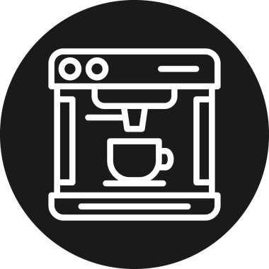 kahve makinesi simgesini, vektör çizim