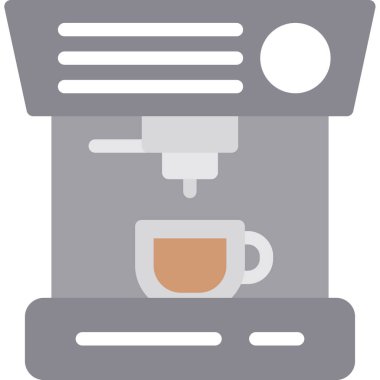 Kahve. Web simgesi basit illüstrasyon