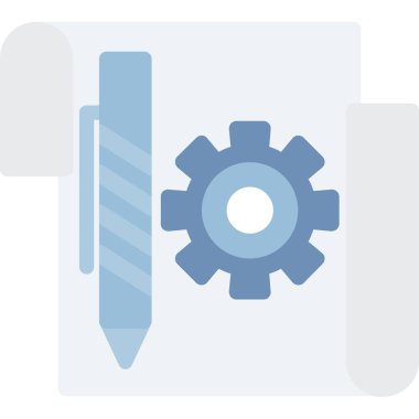 dişli düz vektör simgesi