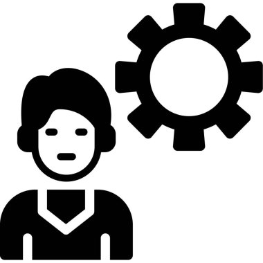 Müşteri hizmeti simgesi, basit illüstrasyon