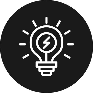 Bir ampulün vektör illüstrasyonu