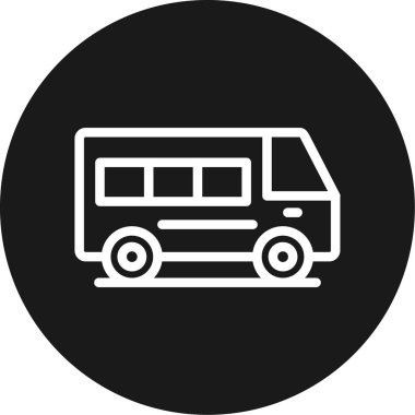 bus simgesi vektör illüstrasyonu