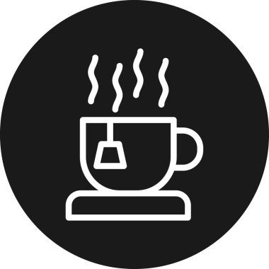 Kahve. Web simgesi basit tasarım