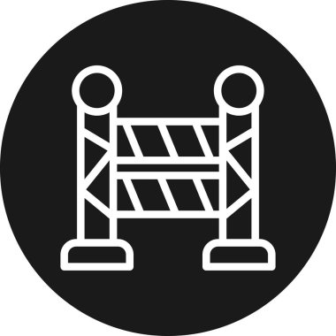 Moda Biçiminde Bariyer Simgesi İzole Arkaplan