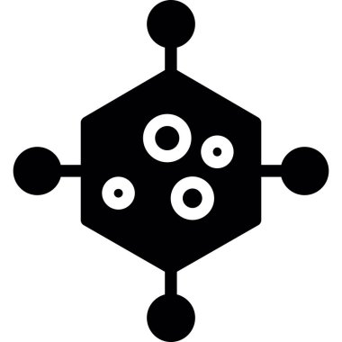 atom simgesi, vektör illüstrasyonu