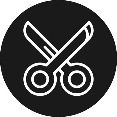 Makas Düz Vektör Simgesi