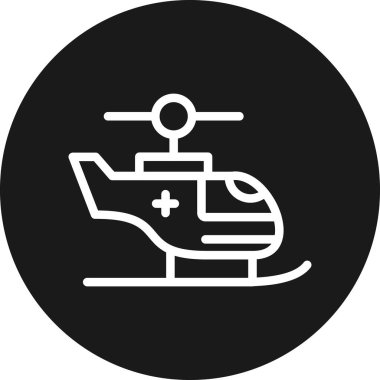 Helikopter simgesi vektör illüstrasyonu