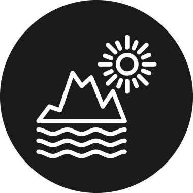 güzel manzara vektör simgesi