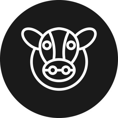 Moda tarzında izole edilmiş inek simgesi