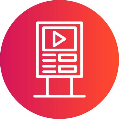 vektör lcd simgesi illüstrasyonu