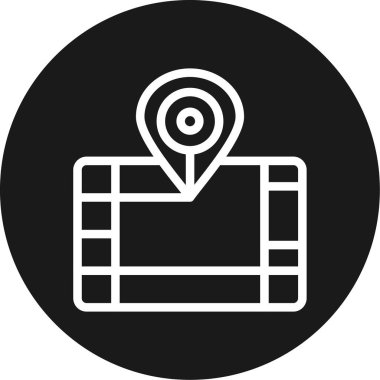 gps konum vektörü sembol tasarımı