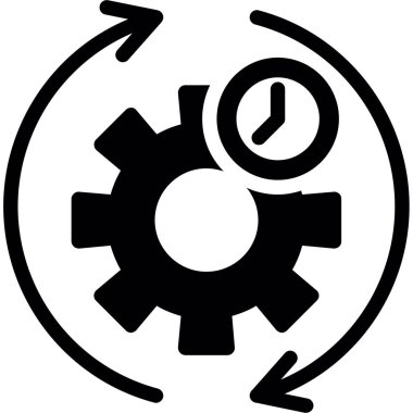 Çarklı dişli simgesi ana hat biçiminde