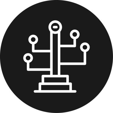 devre kartı simgesi, basit vektör illüstrasyonu