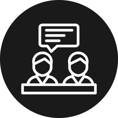 İş insanları simgesinin vektör illüstrasyonu