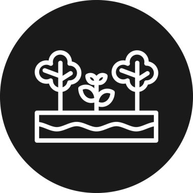 Bir ağaç simgesinin vektör illüstrasyonu