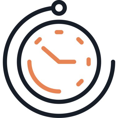 Zaman simgesi vektör illüstrasyonu