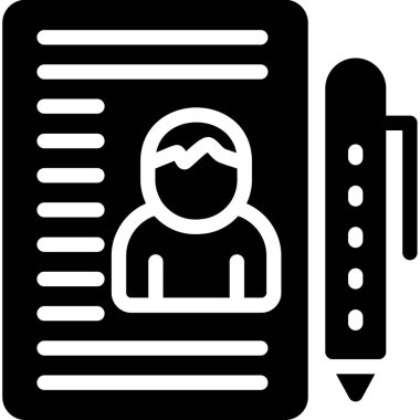 kalem ikonlu belge. Beyaz arkaplanda izole edilmiş web tasarımı için belge vektör simgesinin özet çizimi