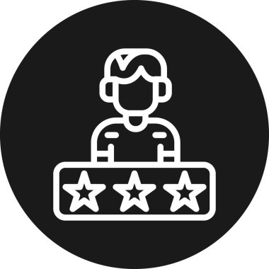 Somut biçimdeki geri bildirim müşteri inceleme simgesi