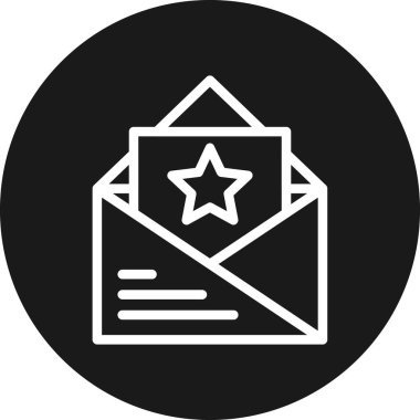 Posta simgesi soyut arkaplanda izole edildi