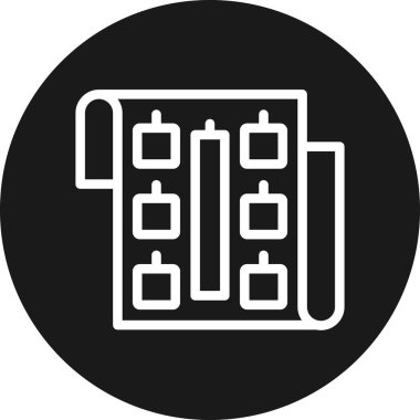 Post-it Beyin Fırtınası Çizgisi Çemberinin Vektör İllüstrasyonu