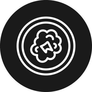 Bir bulut simgesinin vektör illüstrasyonu