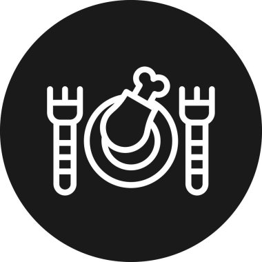 Gıda simgesinin vektör illüstrasyonu