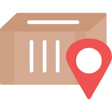 Konum Pin Düz Vektör Simgesi