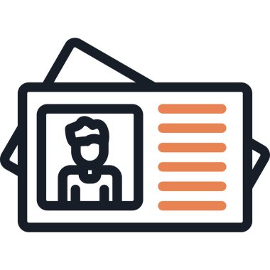 kimlik kartı vektör simgesi