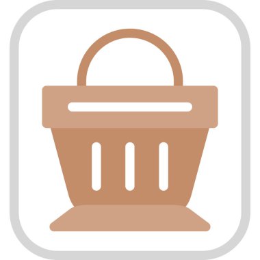 Alışveriş sepeti ikon vektör illüstrasyon tasarımı