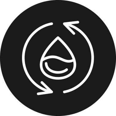 Su damlası ikonu. vektör illüstrasyonu