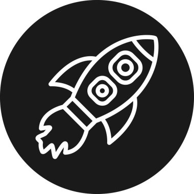 Uzay gemisi simgesi vektör illüstrasyonu