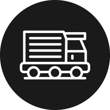 Kargo kamyonunun taşıyıcı illüstrasyon simgesi