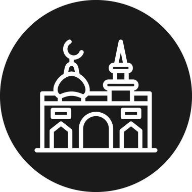 Cami. Web simgesi vektör illüstrasyonu