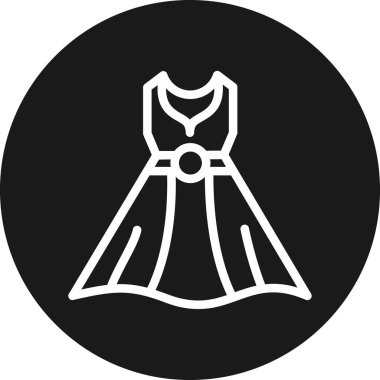 Maxi Elbise Çizgisi Çemberinin Vektör ResmiComment